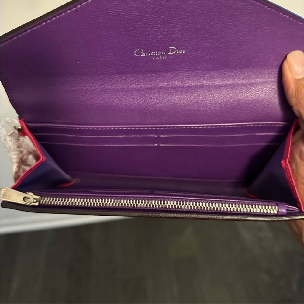 Dior Purple and Pink Women's Wallet - Picture 7 of 10